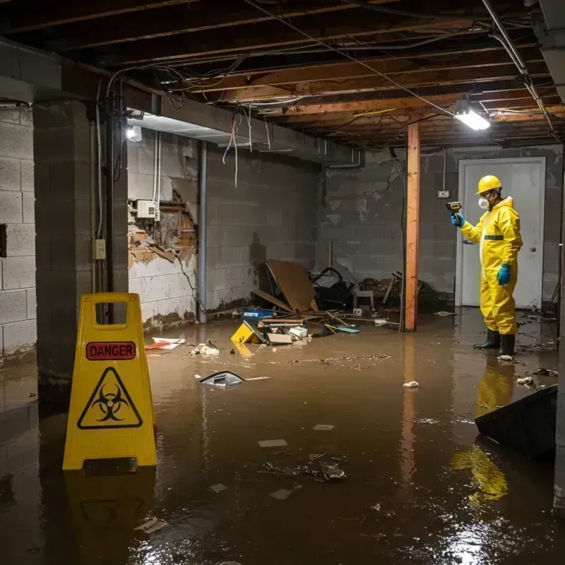 Flooded Basement Electrical Hazard in Salem, MO Property