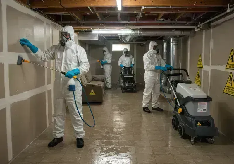 Basement Moisture Removal and Structural Drying process in Salem, MO